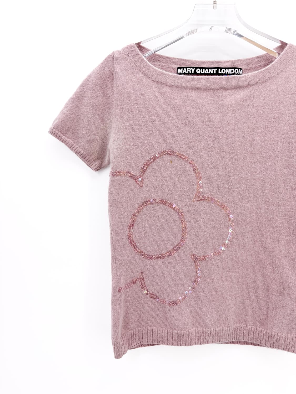 마리퀀트런던 플라워 스팽글 반팔 니트 상품이미지2