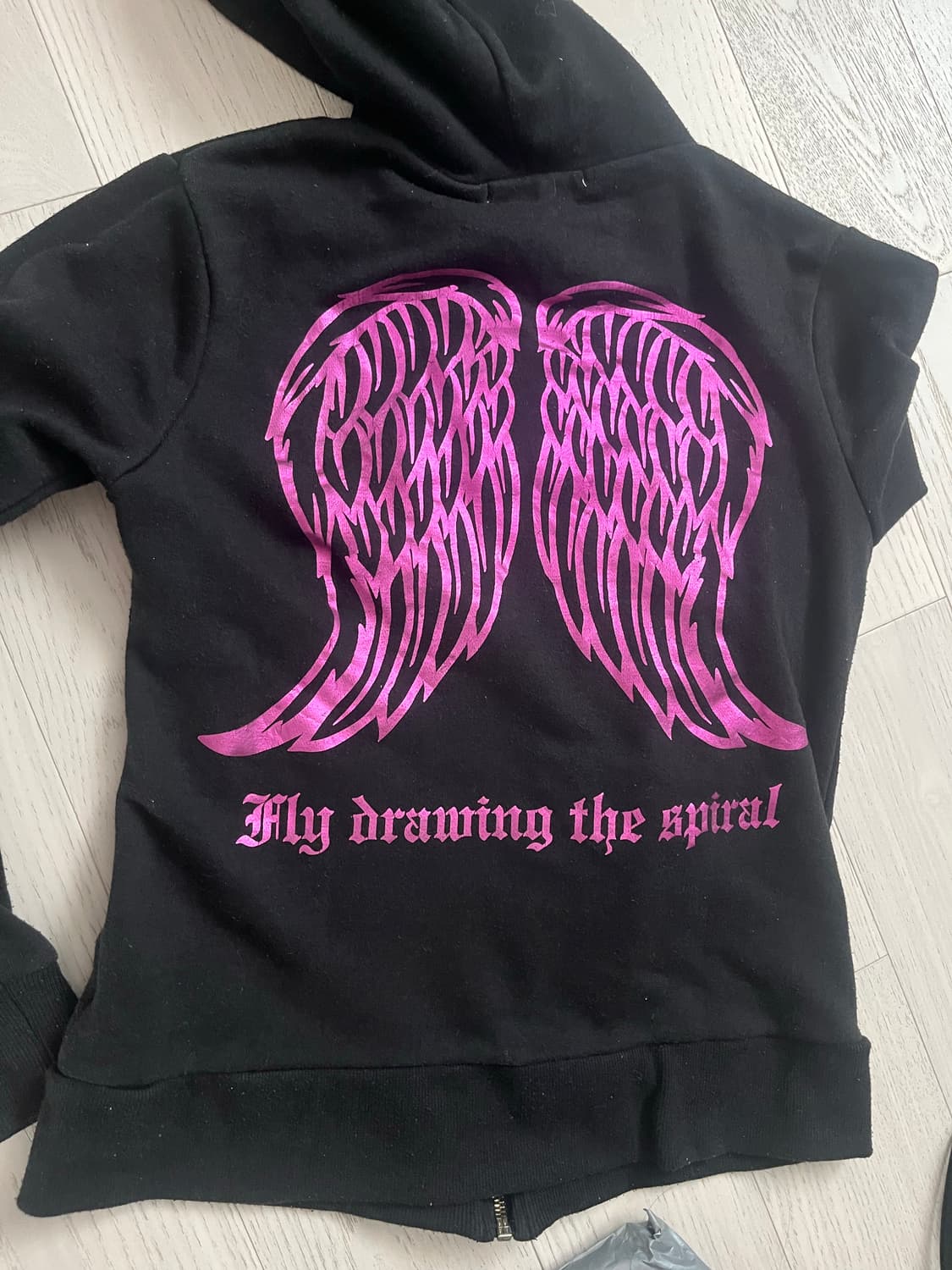 sucure pomme 핑크 날개 후드집업 상품이미지3