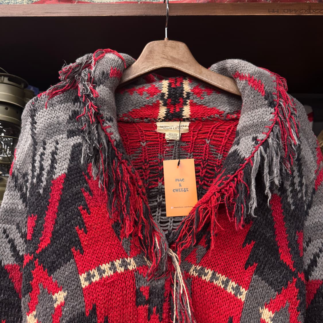 00s 데님앤서플라이 by 랄프로렌 아즈텍 프린지 니트 가디건 N44 상품이미지3