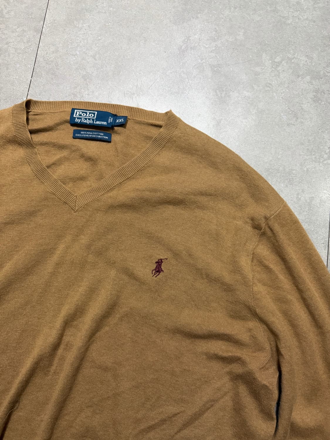 00s 랄프로렌 폴로 베이지컬러 피마코튼 빈티지 니트 110size  상품이미지2