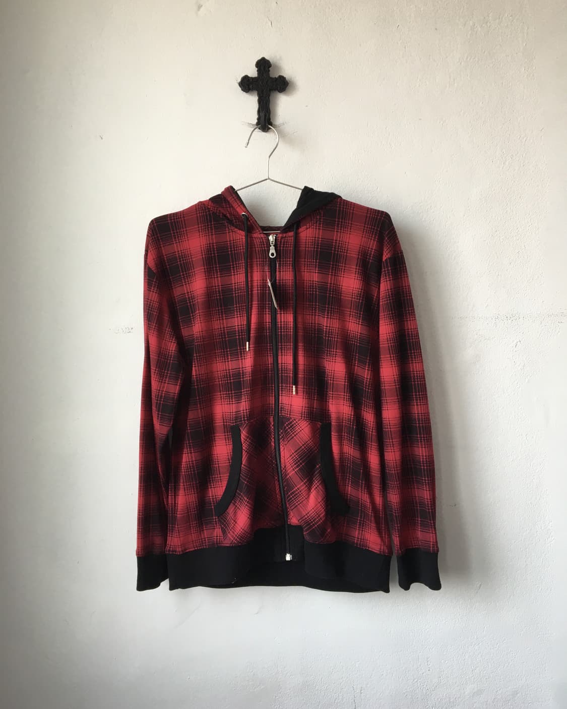 Check pattern hood zip up 상품이미지2