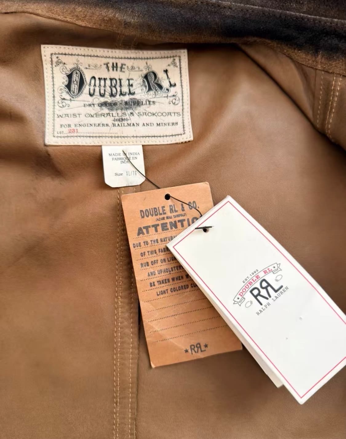 rrl 러프아웃 스웨이드 초어자켓 .XL 상품이미지3