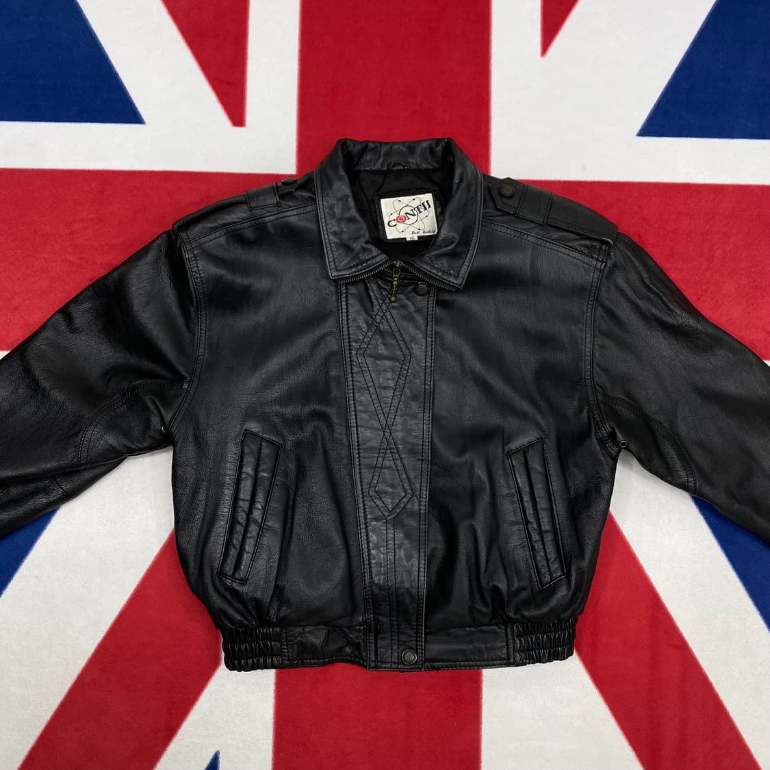 빈티지 가죽 봄버자켓 여성XL 상품이미지2