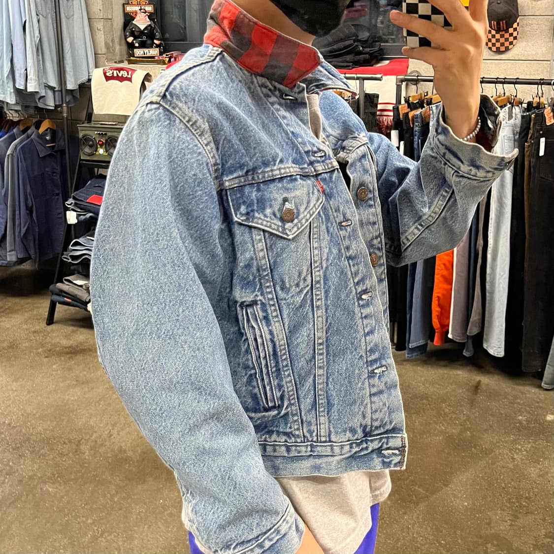 80s USA Levis 데님 트러커 자켓 (100) 상품이미지7