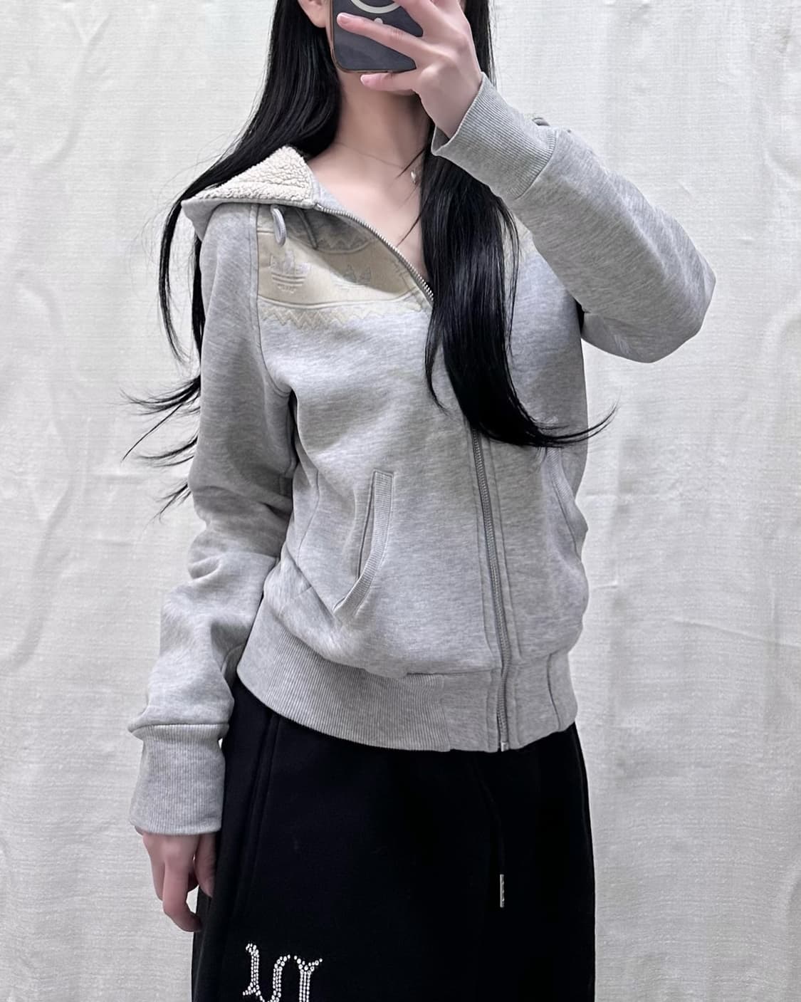 아디다스 파이어버드 그레이 후드집업 상품이미지1