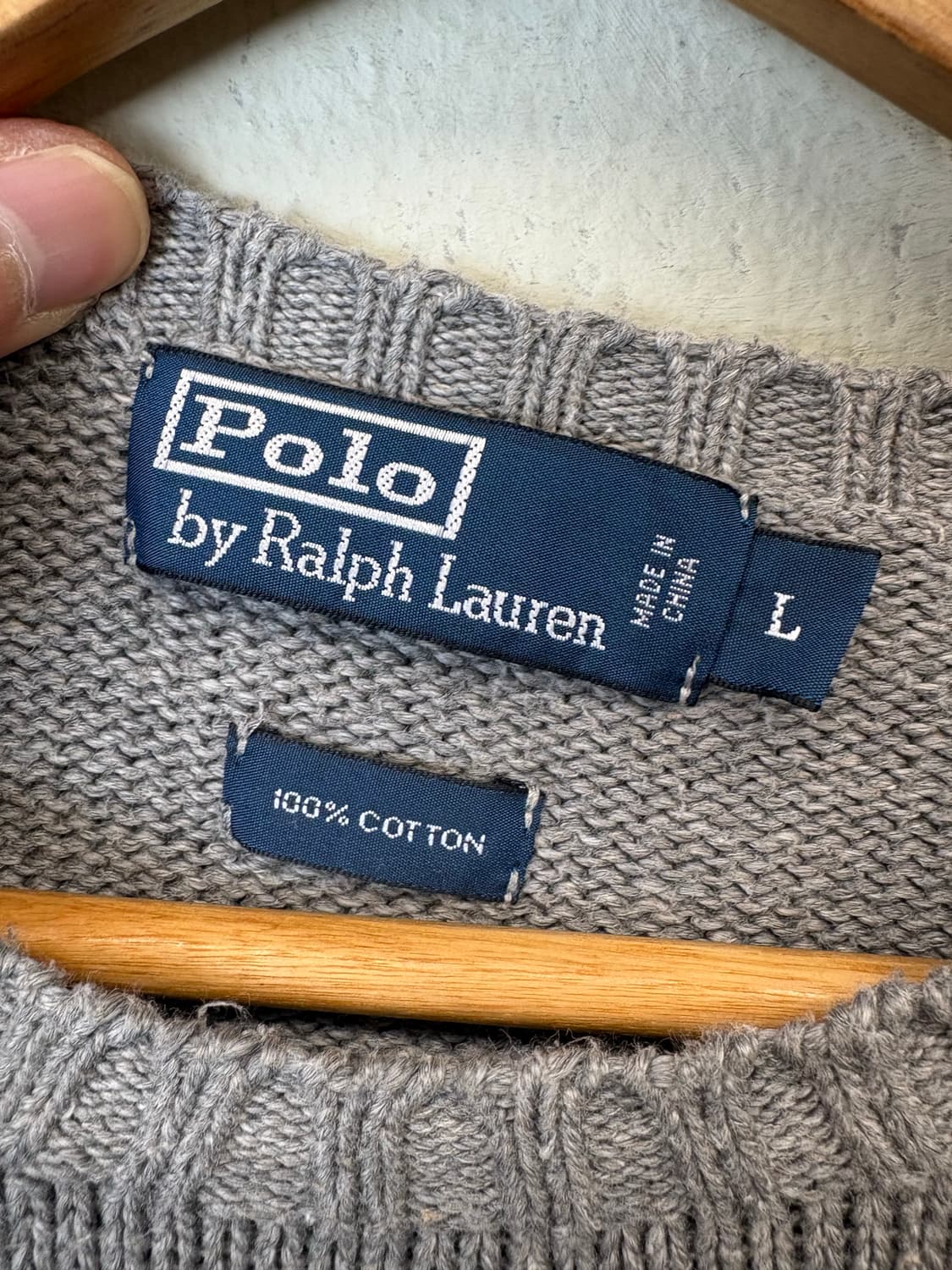 폴로랄프로렌 빈티지 그레이 코튼 니트 상품이미지5