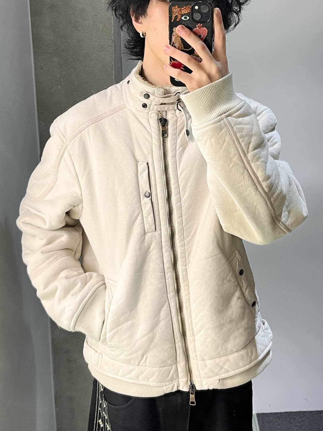 아르마니익스체인지 쉐르파 라이닝 바이커 자켓 상품이미지1