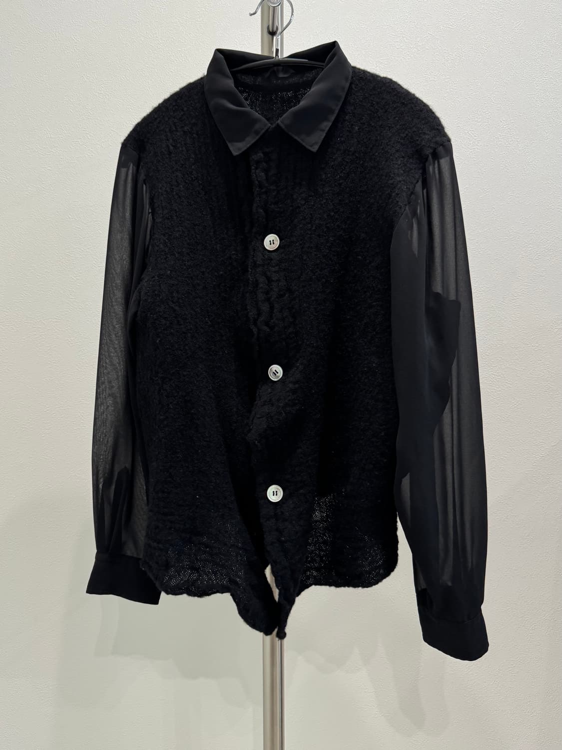 꼼데가르송 94ss 축융울 쉬어패널 셔츠 상품이미지1