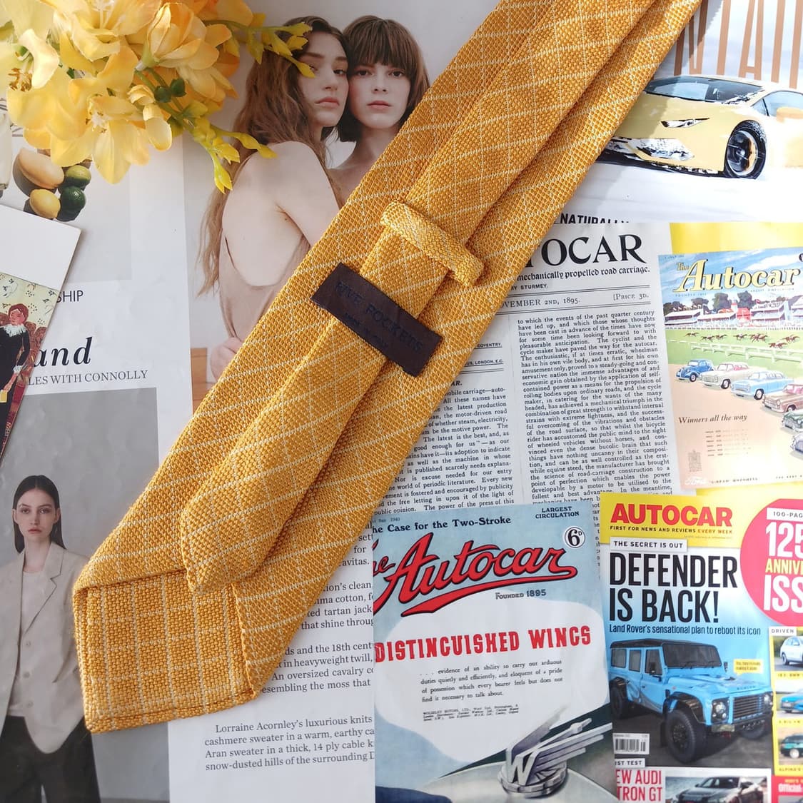 파이브 포켓 실크 옐로우 스트라이프 넥타이 9cm A+등급 A19462
 상품이미지6