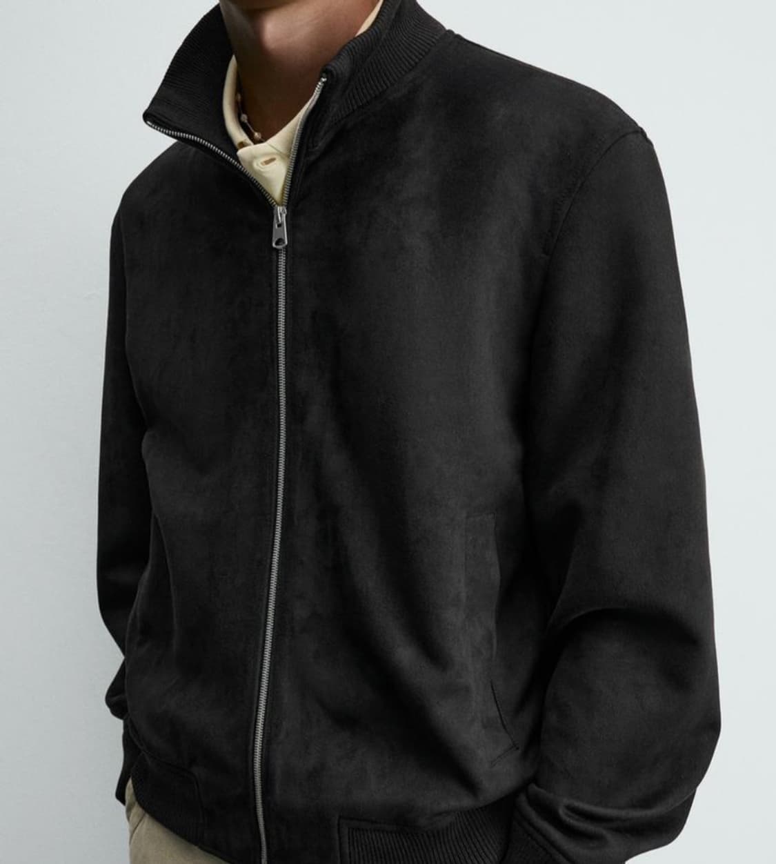 자라 레귤러 핏 페이크 스웨이드 효과 점퍼 팔아요 상품이미지2