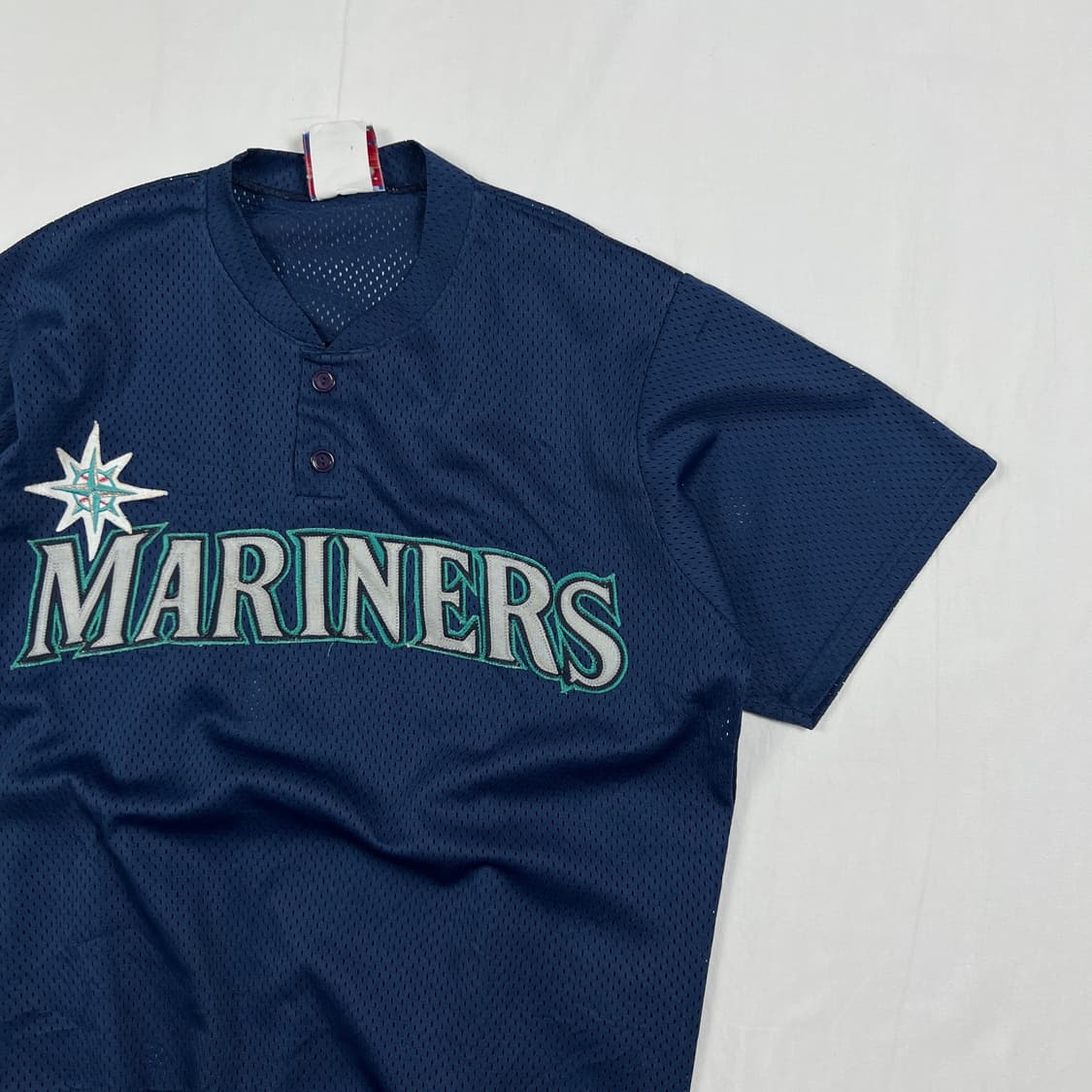 90’s 마제스틱 mlb 시애틀 매리너스 팀 메쉬 베이스볼 반팔져지 상품이미지3