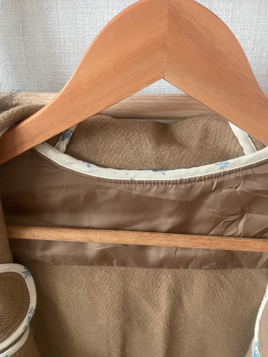 모리걸 빈티지 베이지 후드 퍼 떡코🤎 상품이미지4