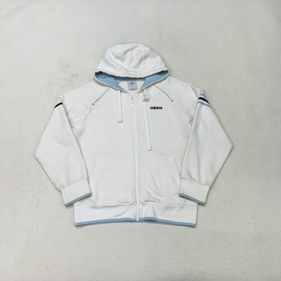 Adidas 00’s white hood zip-up 상품이미지4