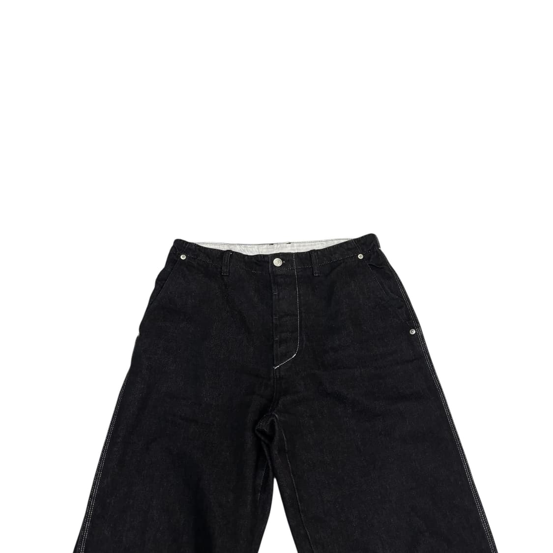 언어팩티드 흑청 데님 팬츠 상품이미지2