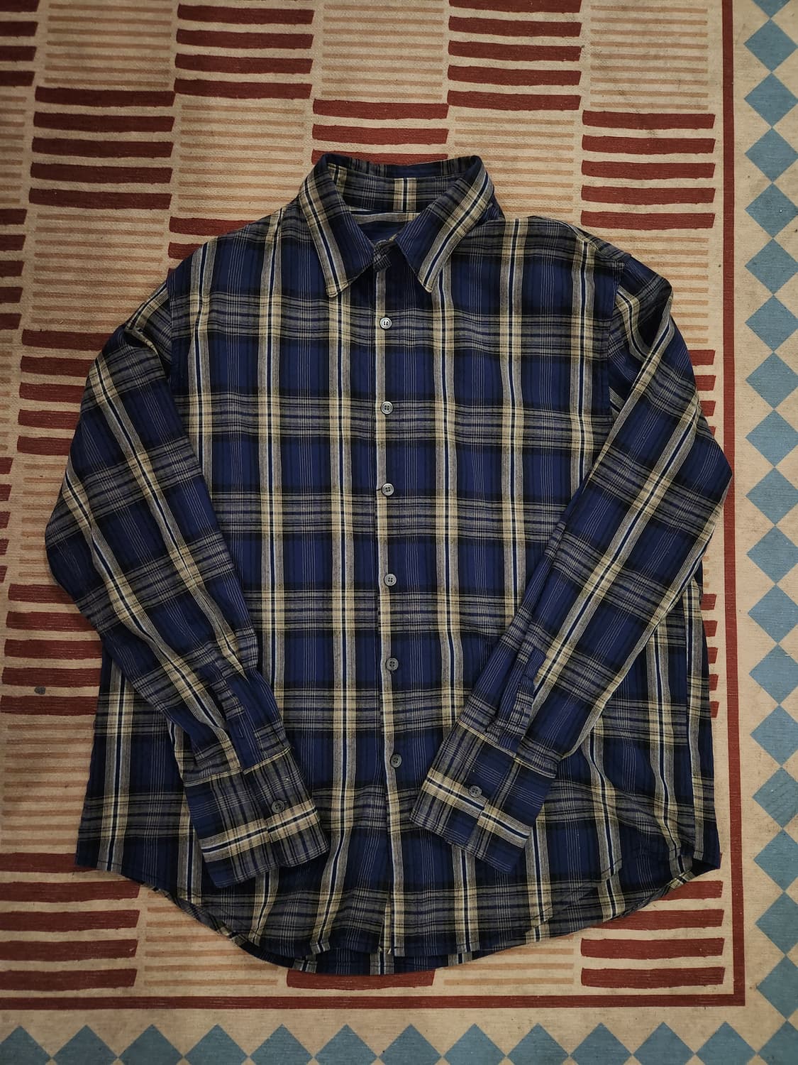 엘무드 비스코스 체크 셔츠 (48) 상품이미지1