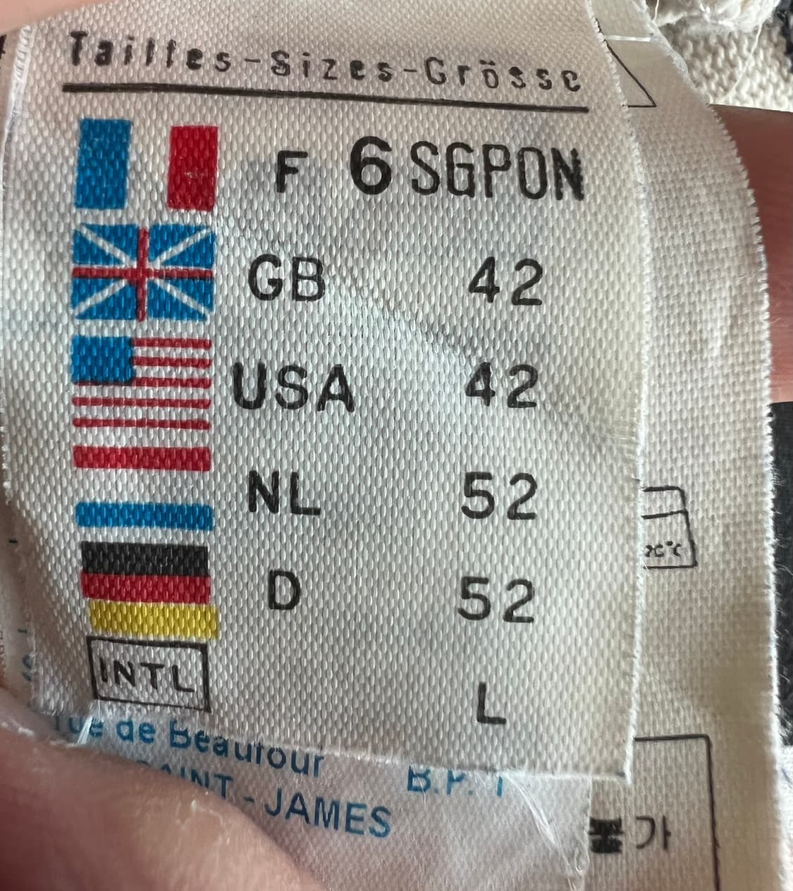 세인트제임스 길도 T6(L)사이즈 판매 상품이미지5