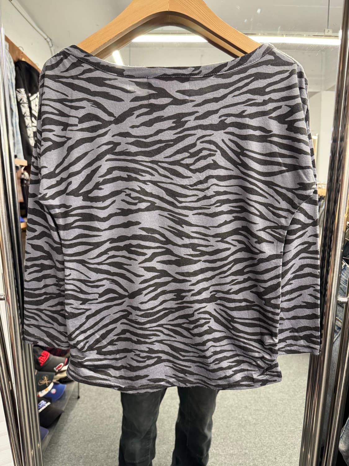 japanese vintage Dig Deep 지브라패턴 롱슬리브 상품이미지5