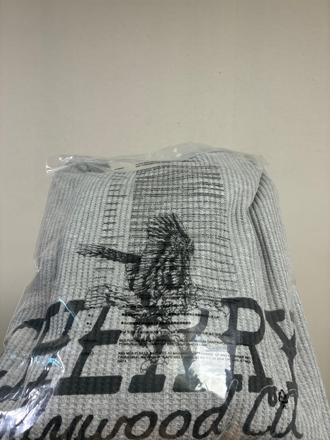 [L]cherry la 와플티셔츠 그레이 상품이미지3