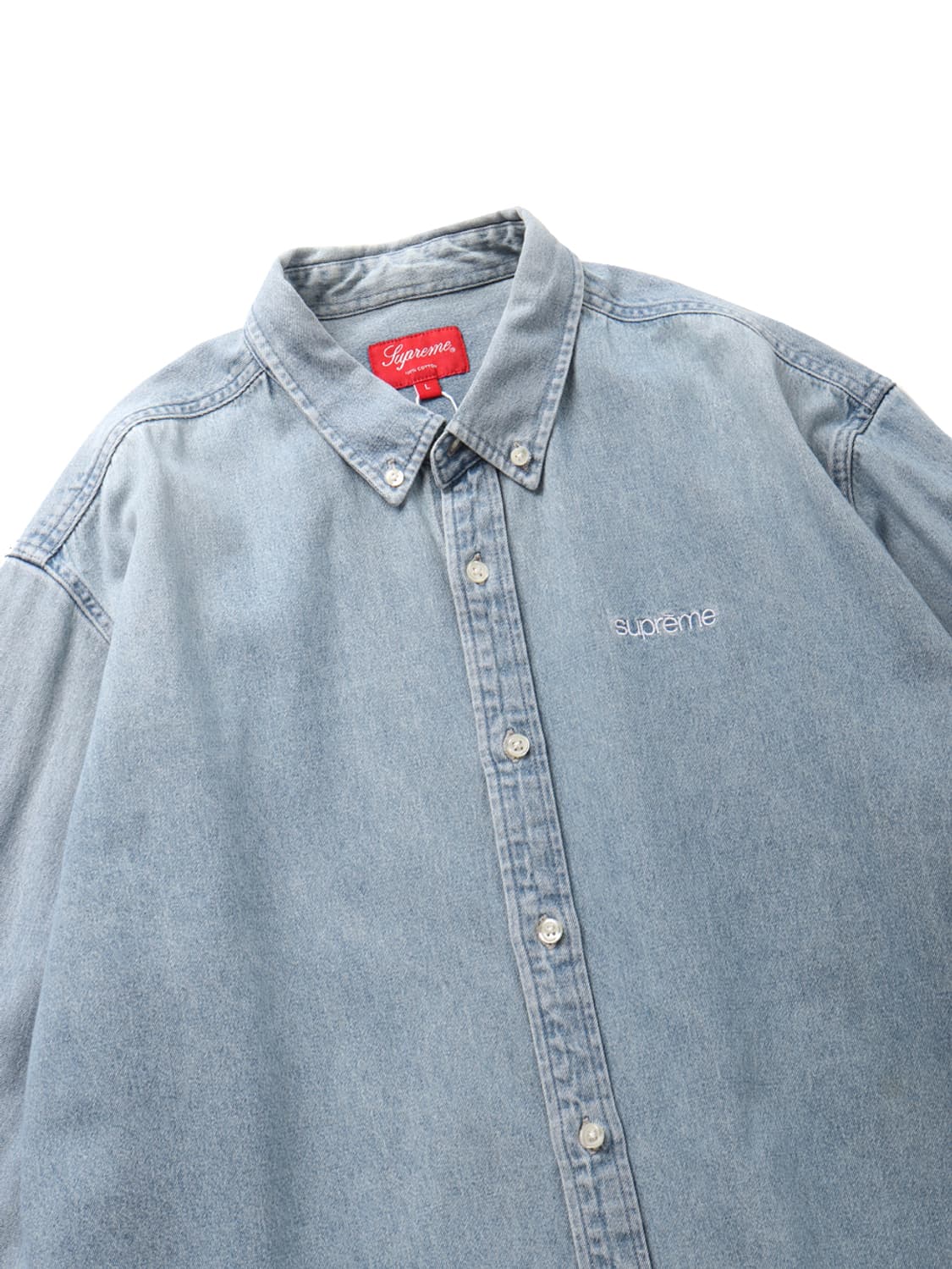 슈프림 Supreme Classic Logo Denim Shirt 상품이미지5