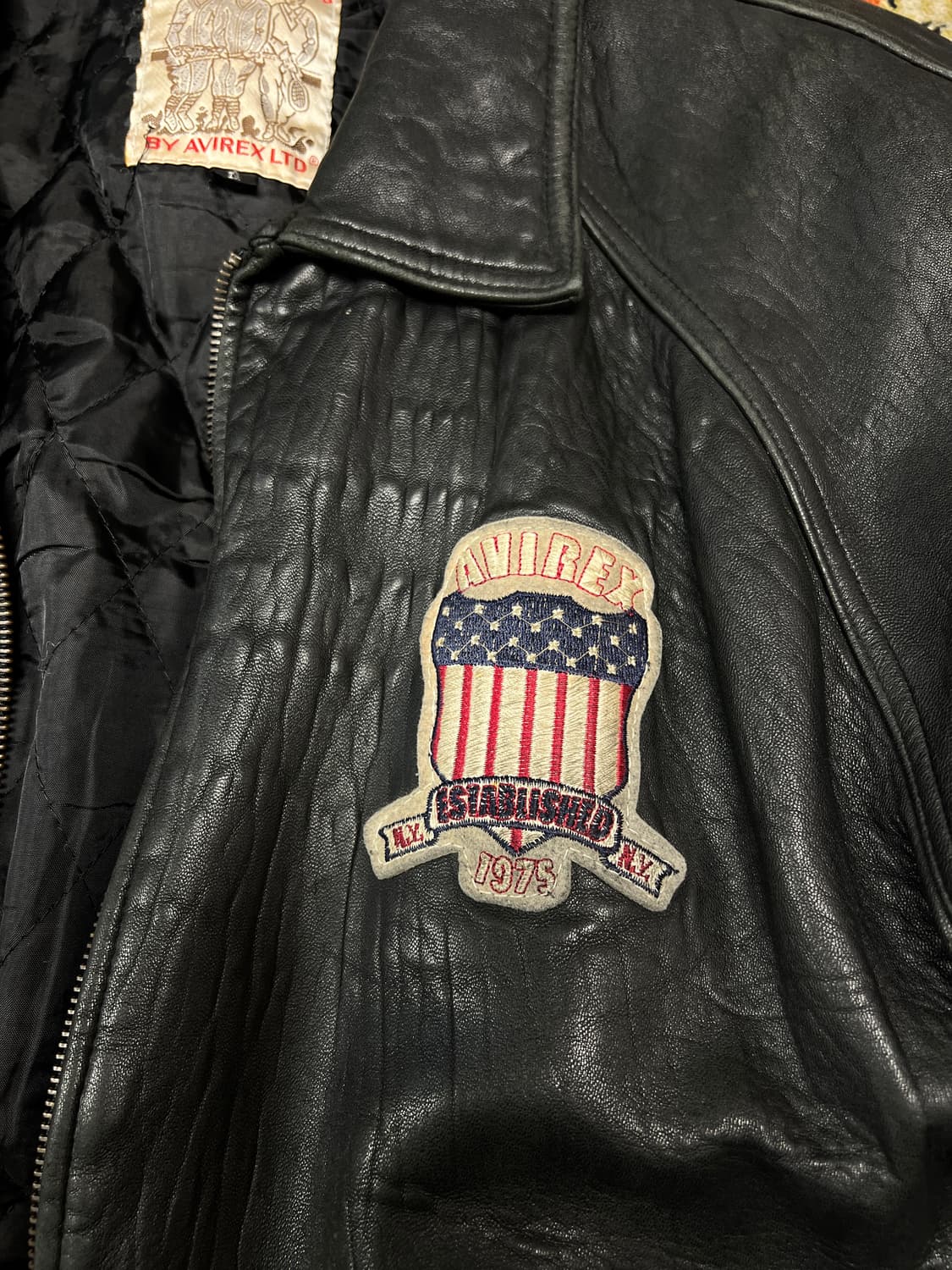 [L] AVIREX 시그니처 USA 빈티지 가죽자켓 상품이미지4