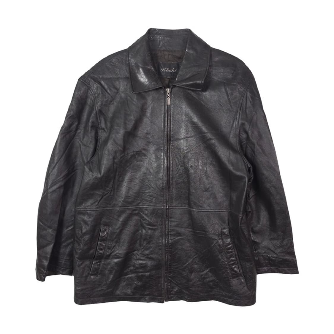KHAKI 리얼 램스킨 양가죽 싱글 레더 자켓 XL 상품이미지1