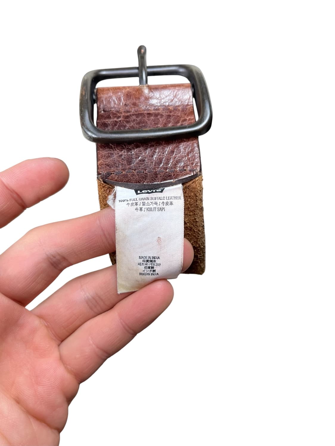 Levi's 브라운 물소가죽 벨트  상품이미지2