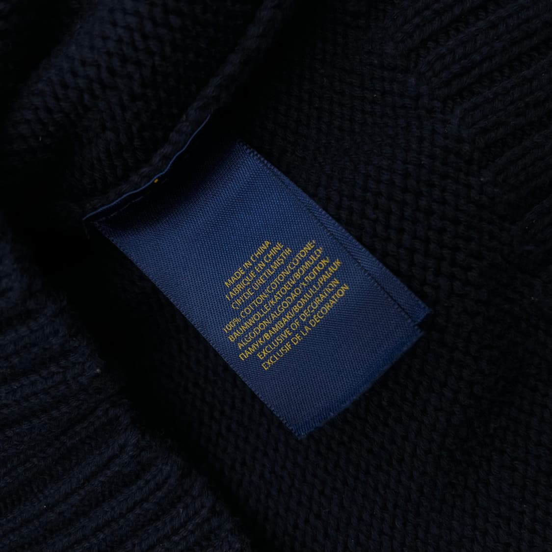 폴로 랄프로렌 레드 빅포니 네이비 배색 블랙 니트 XL 상품이미지5