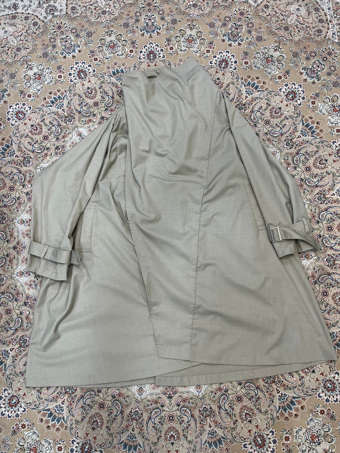 노아이디 블랙 드레이핑 트렌치 코트 상품이미지3