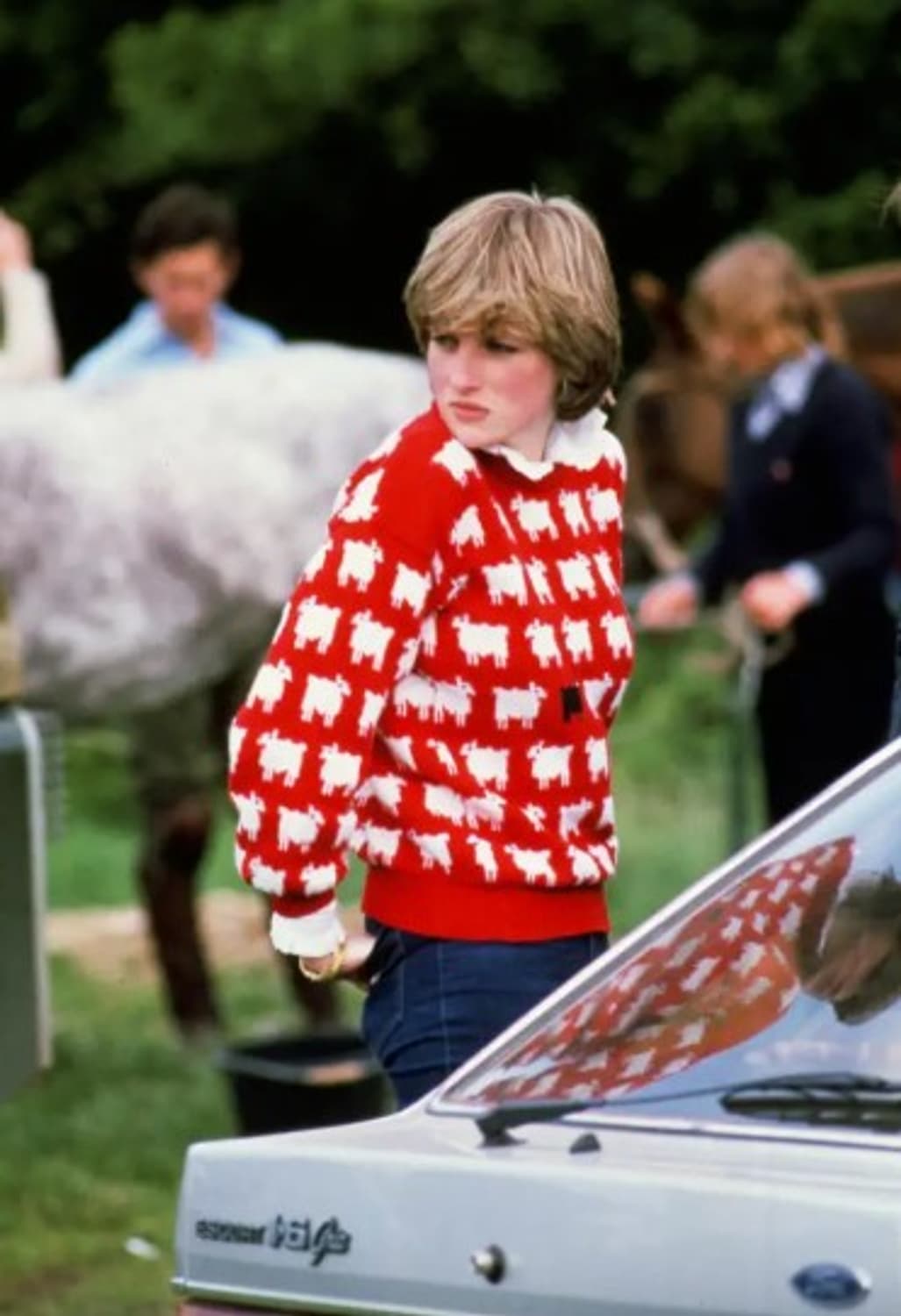 90s 다이애나비 검은양 니트 핸드메이드 상품이미지1