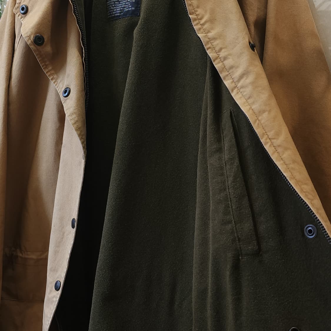 90s 폴로 하드 캔버스 밀리터리 파카 폴로 마운틴 파카 랄프로렌 L 상품이미지6