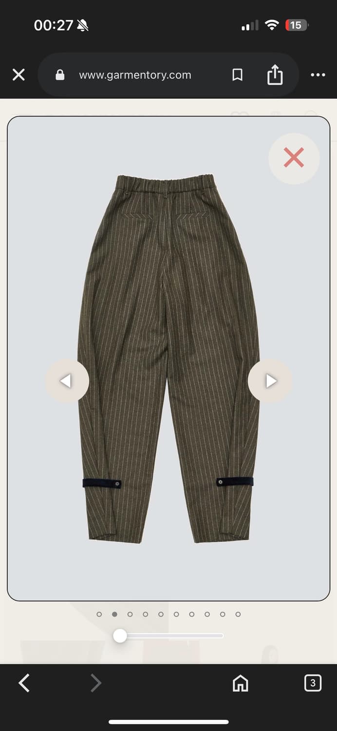 Amomento stripped brown trousers 상품이미지2