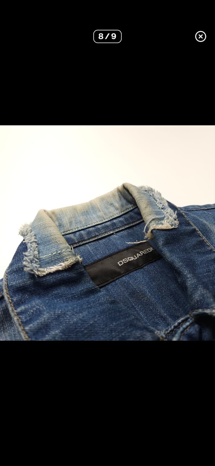 [L] 디스퀘어드2 00‘s 빅로고 디테일 워싱 데님 트러커 자켓 상품이미지8