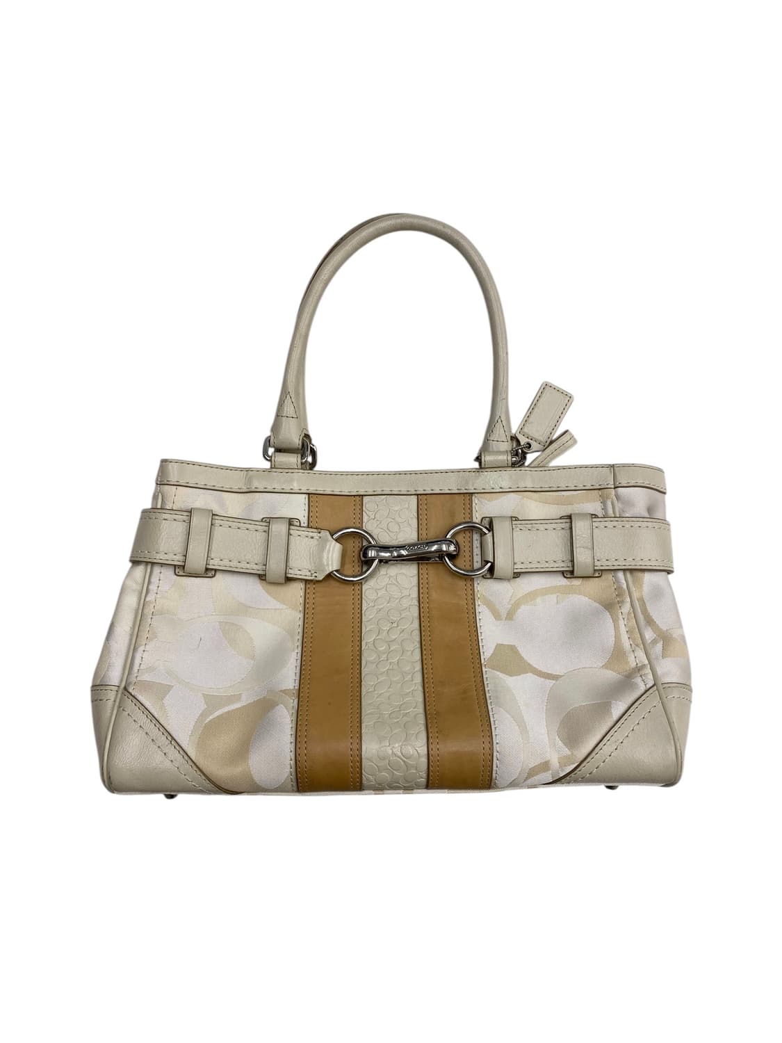 코치 y2k 화이트 버클 토드백 상품이미지1