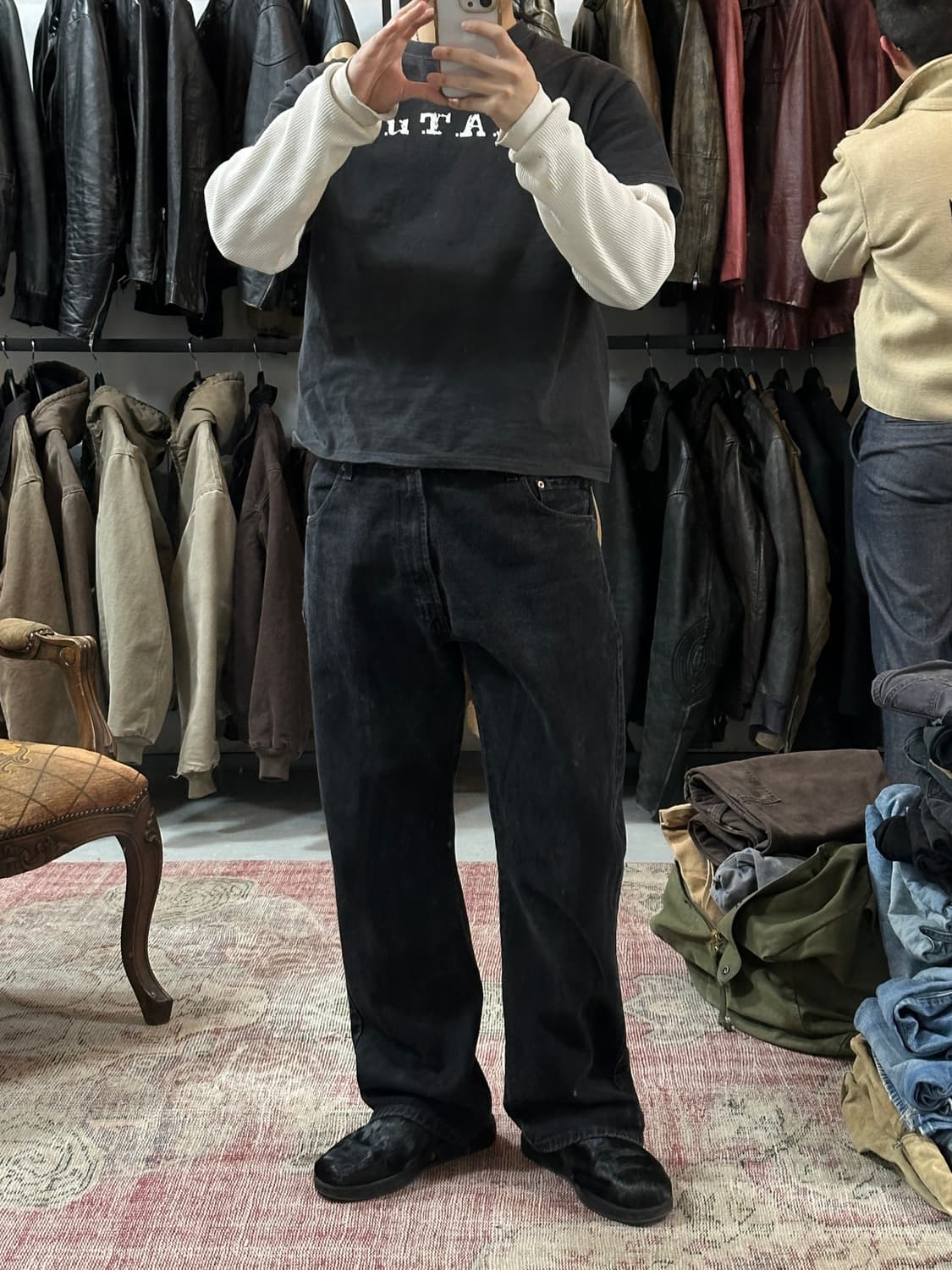 00's 리바이스 517 블랙 부츠컷 플레어진 상품이미지2