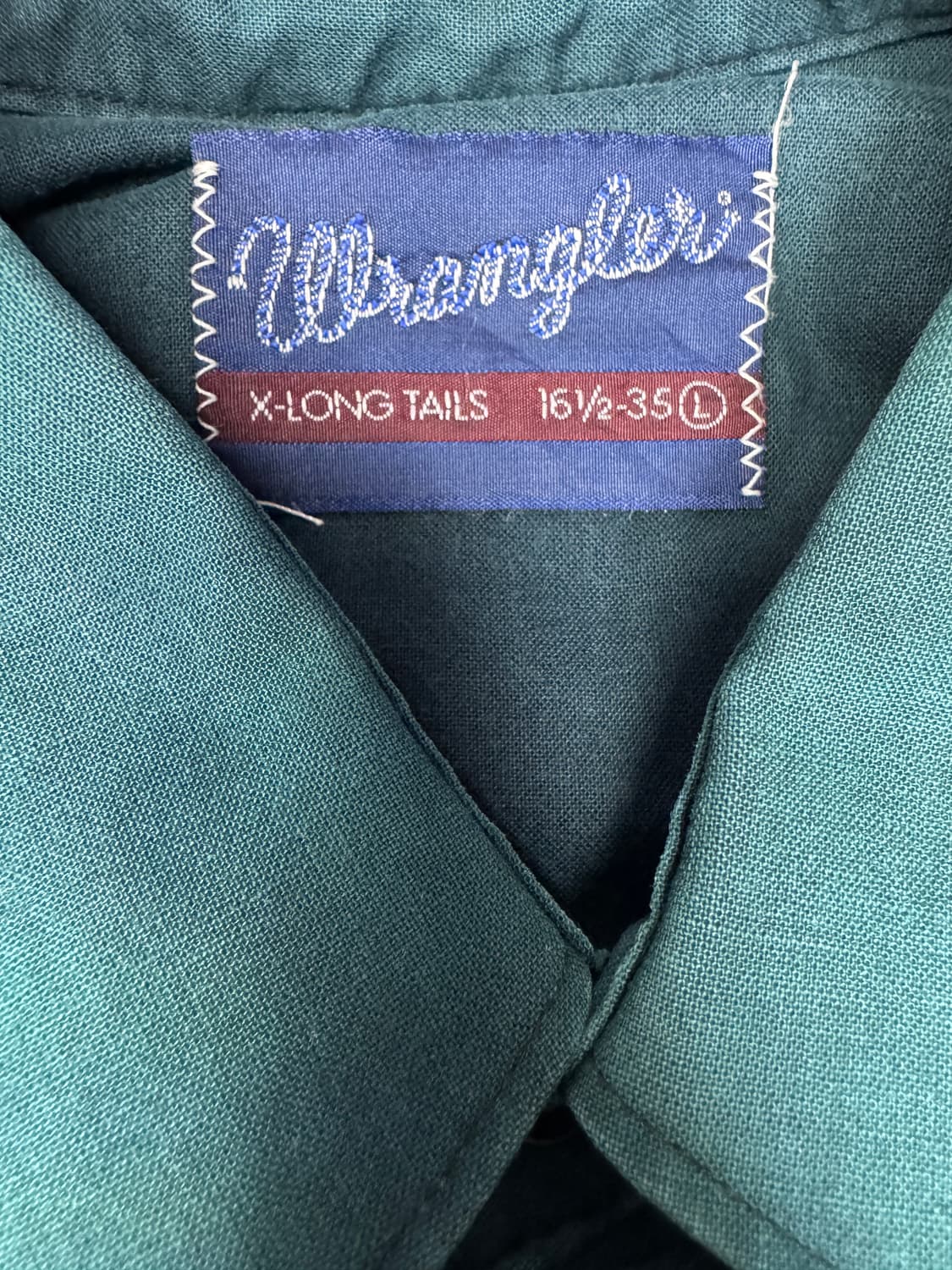 빈티지 90s 랭글러 Wrangler 롱혼 웨스턴 셔츠 그린 XL 상품이미지4