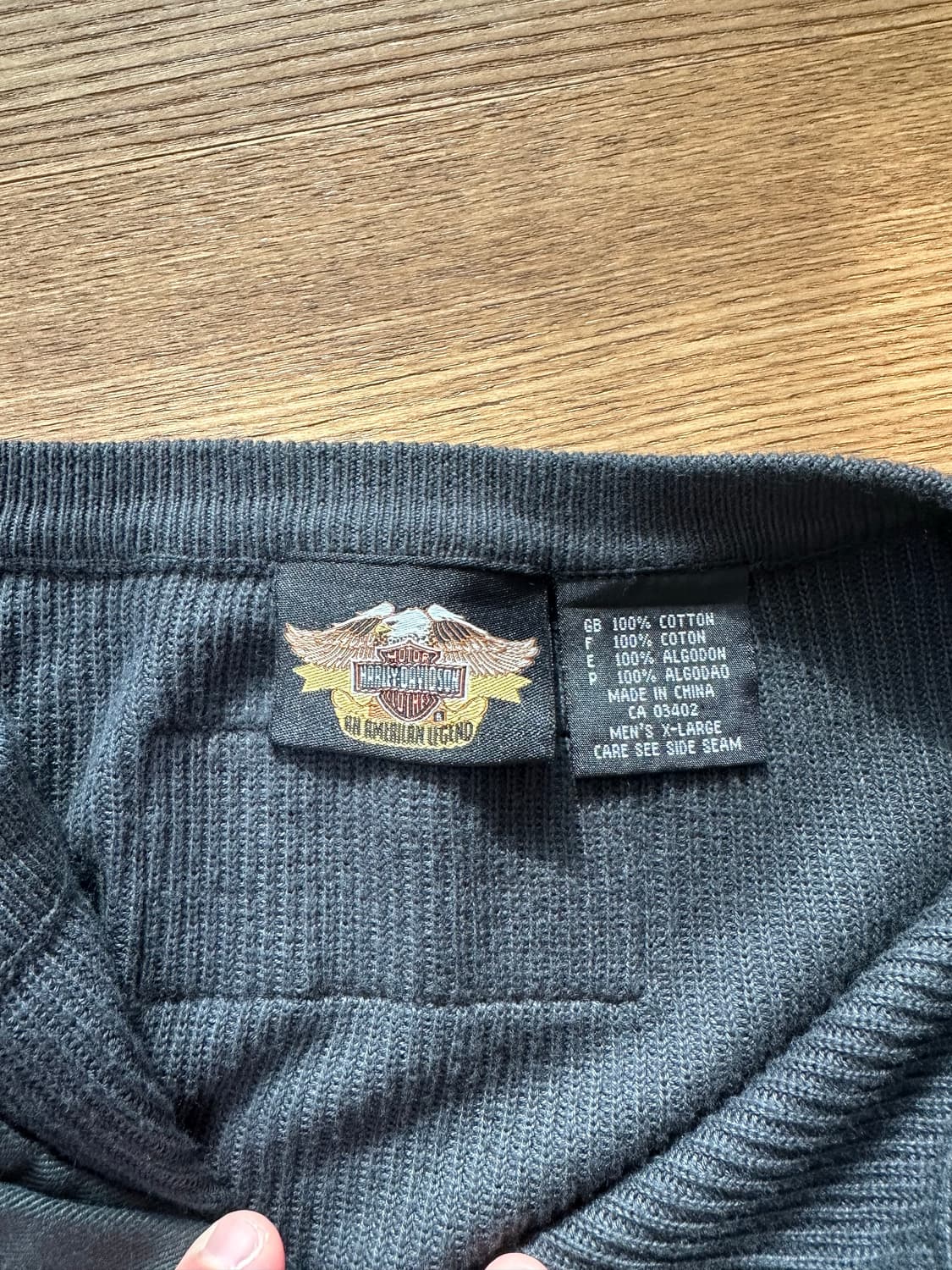 [XL] 빈티지 할리데이비슨 하프집업 올리브 상품이미지4