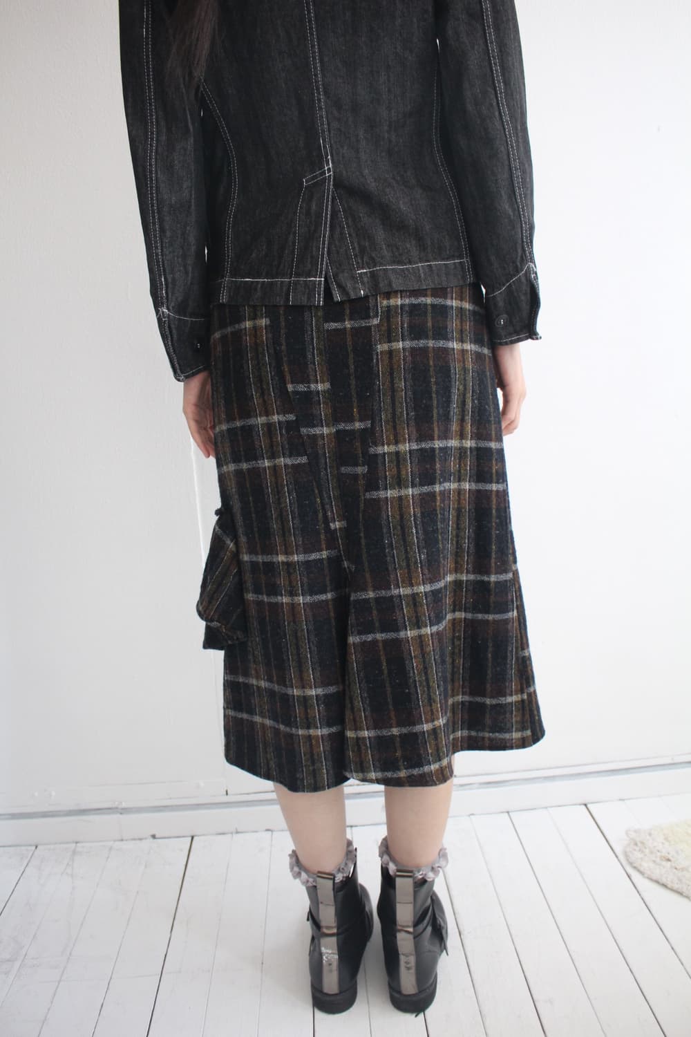 pocket check prill wool skirt 상품이미지10