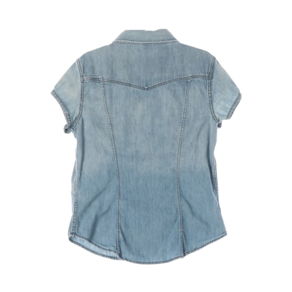 리바이스 웨스턴 반팔 데님 셔츠 S 상품이미지2