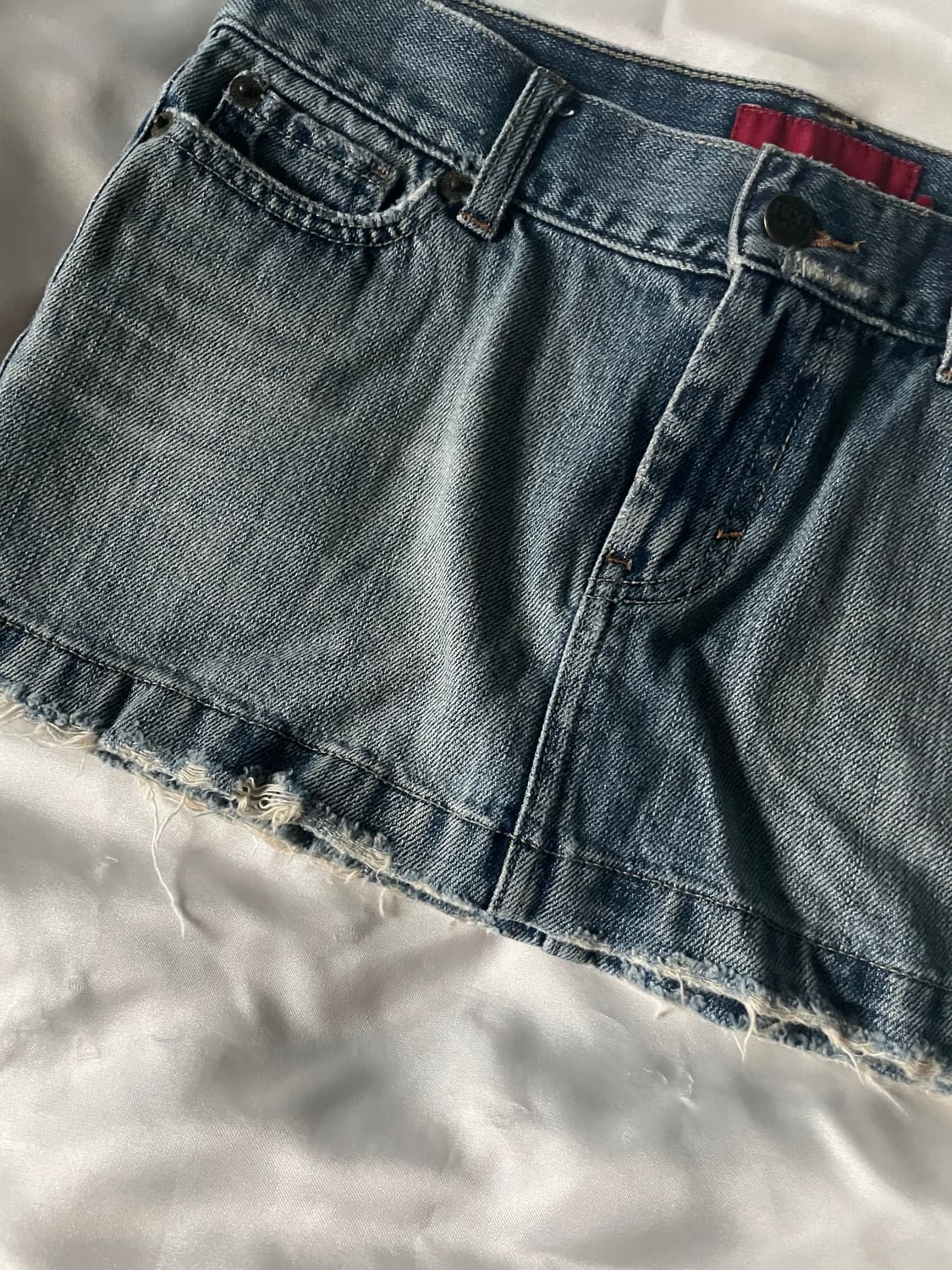 빈티지 y2k 홀리스터 데님 데미지 숏스커트 상품이미지2
