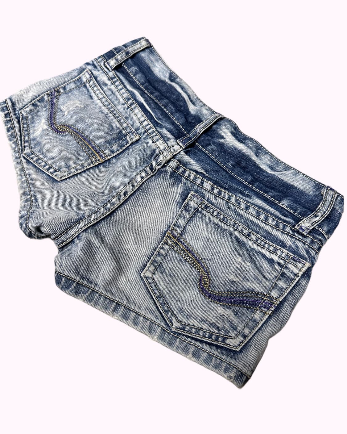 white fade denim hotpants 상품이미지5