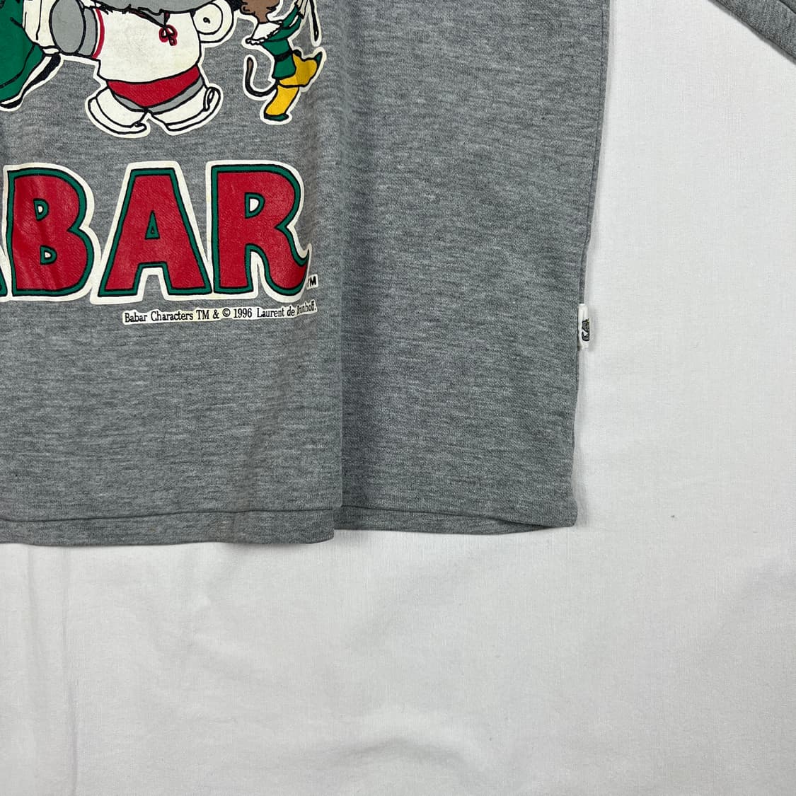90’s 96년도 babar 카툰 프린트 맨투맨 상품이미지5