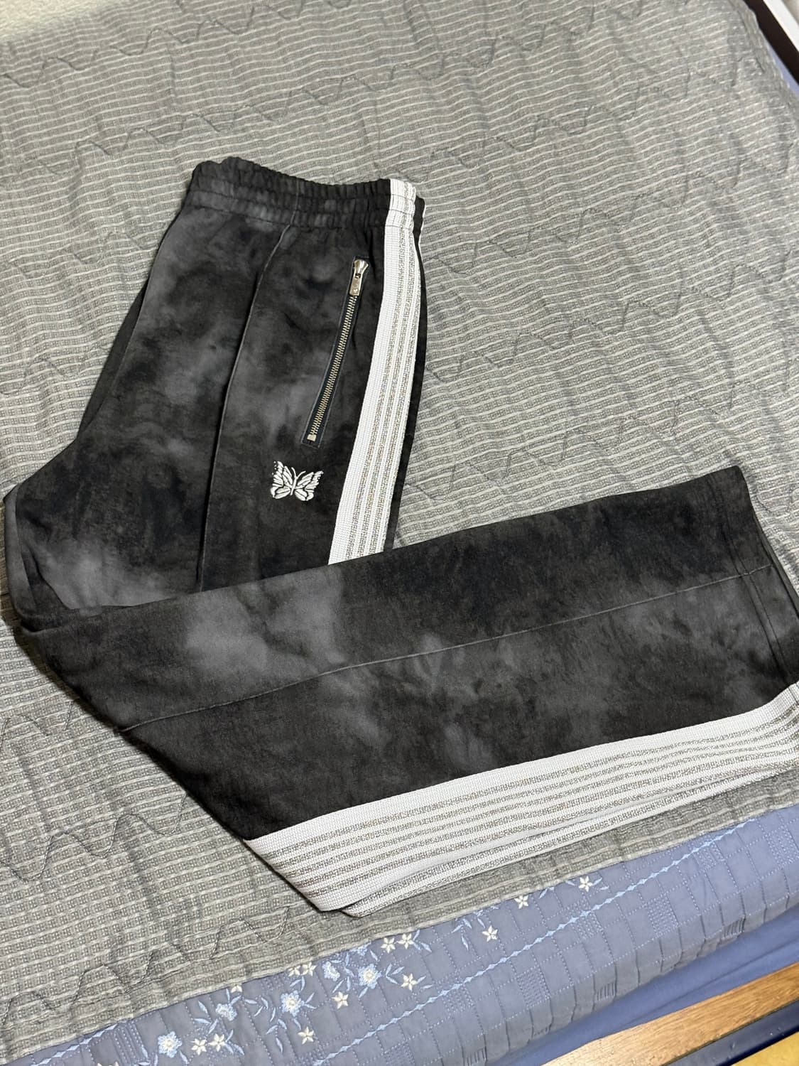 M] 니들스 x 누비안 트랙 팬츠 폴리 타이다이 블랙 - 누비안 한정 상품이미지4