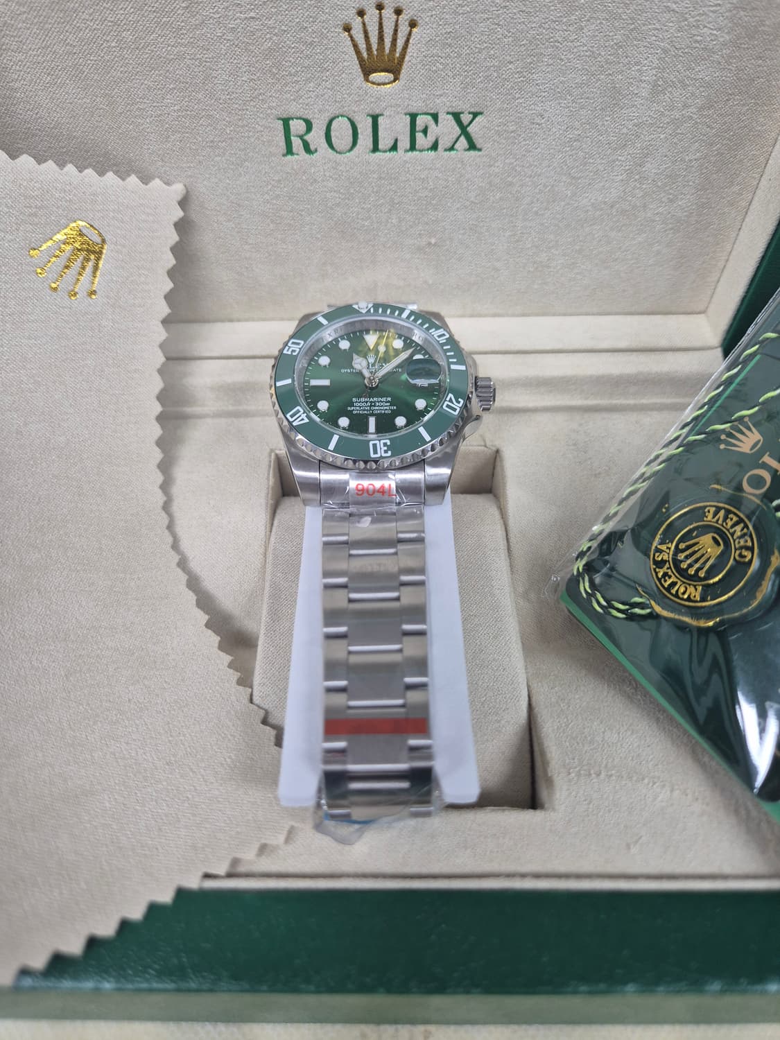 롤렉스 서브마리너 오토매틱 초록헐크 풀구성 사용× 상품이미지3