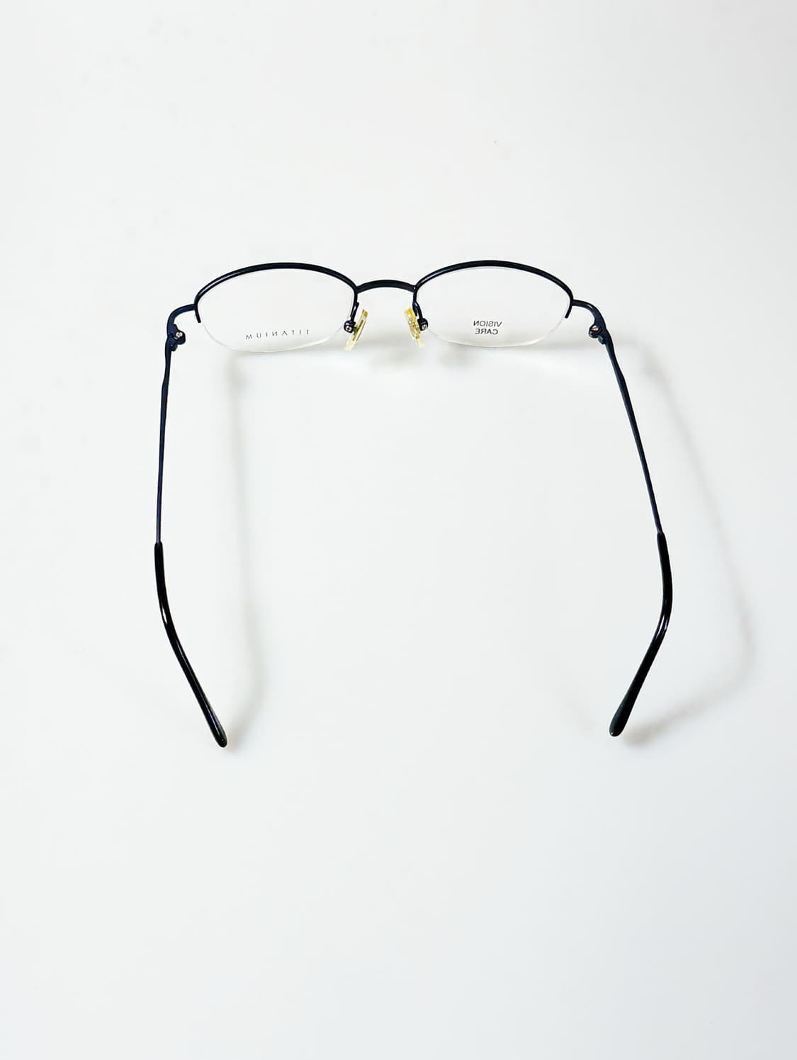 다크 네이비 반무테 스퀘어 프레임 빈티지 안경 상품이미지5