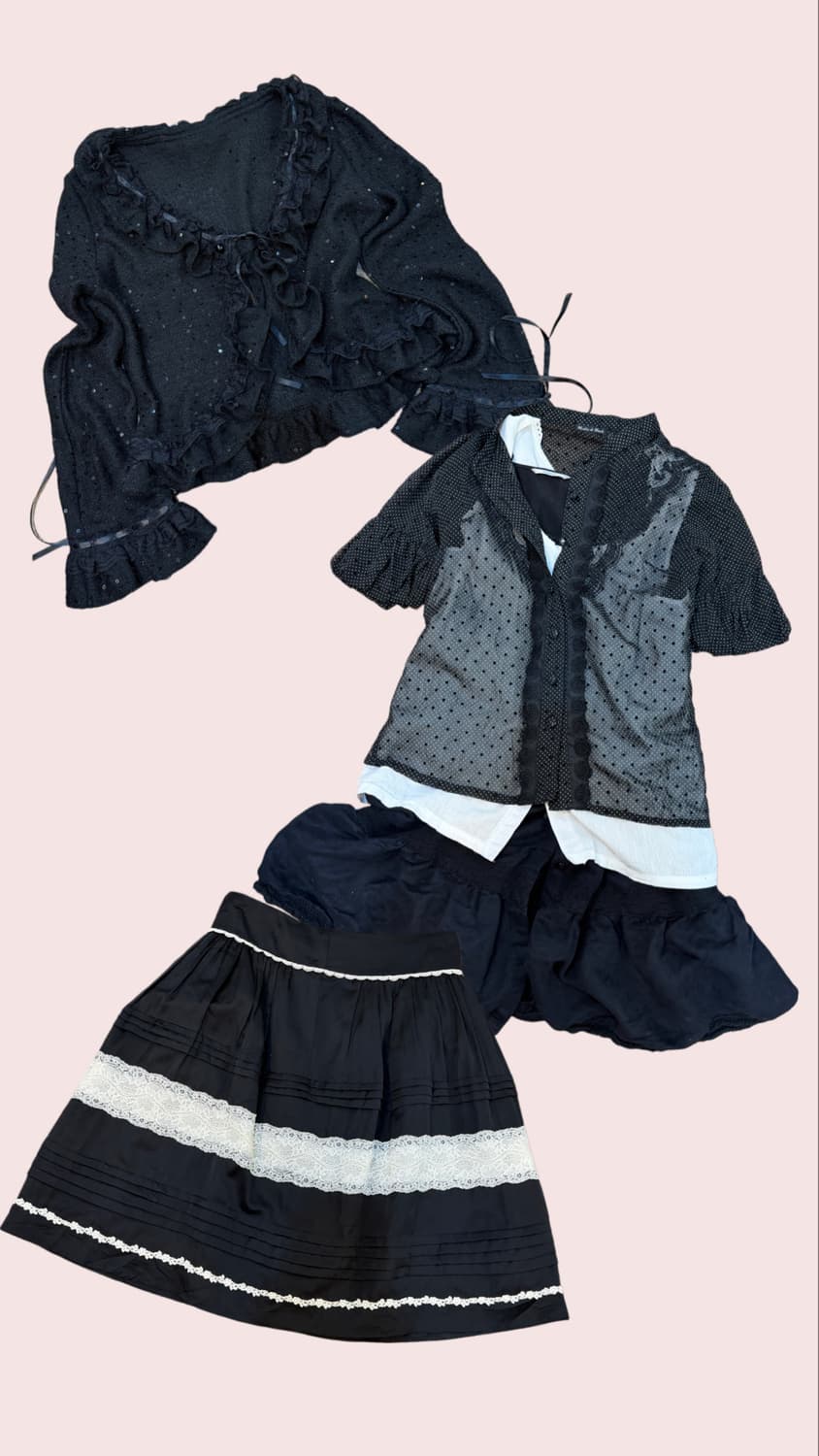 𖤐블랙 레이스 모리 set𖤐 상품이미지1