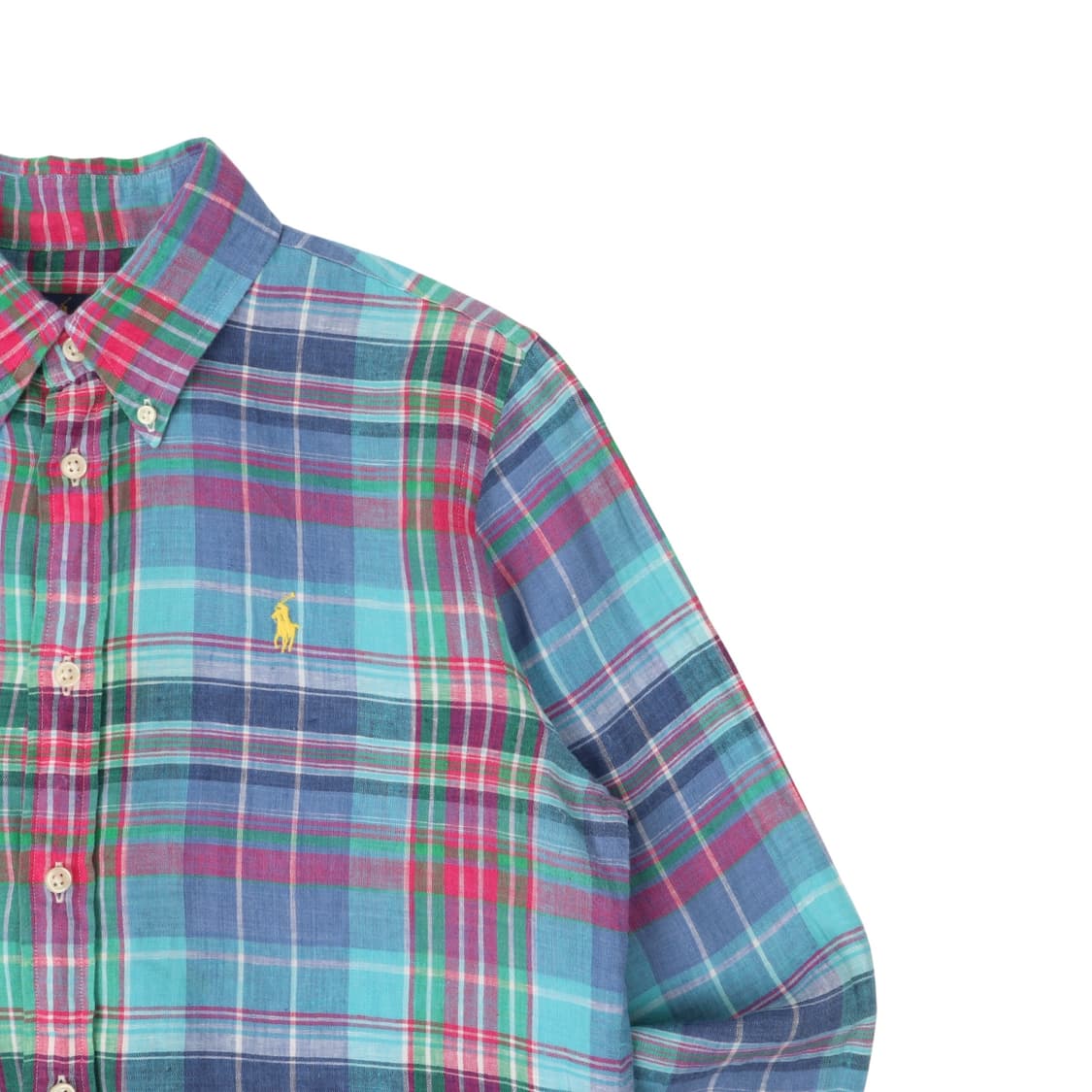 폴로 랄프로렌 린넨 마드라스 체크 셔츠 상품이미지3