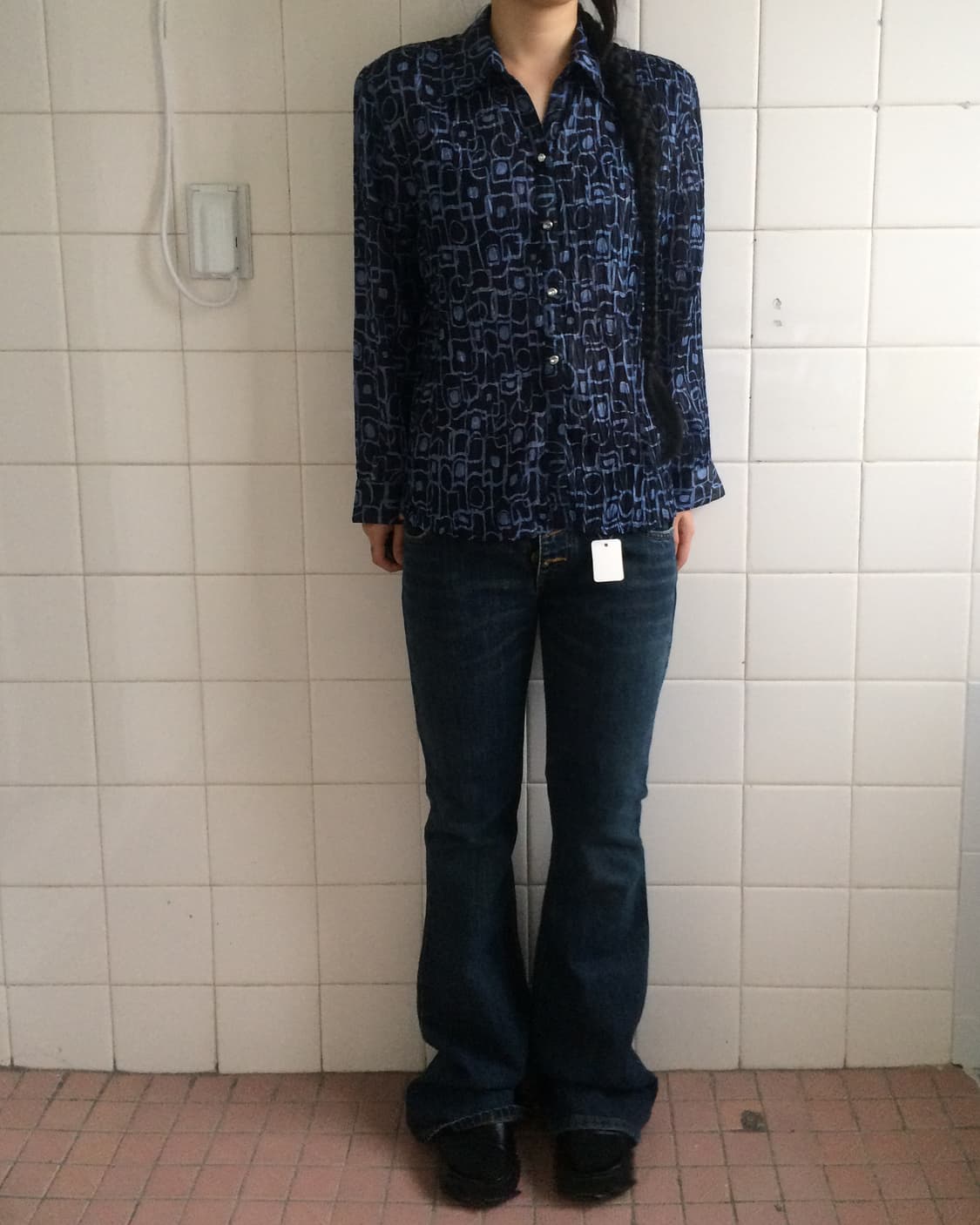 Pattern pleats shirt 상품이미지1