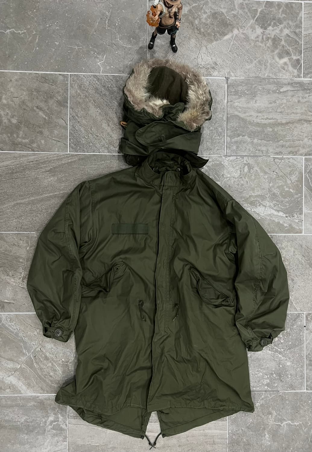 (S) M65 피쉬테일 오리지널 개파카 풀셋 코요테 퍼 상품이미지1