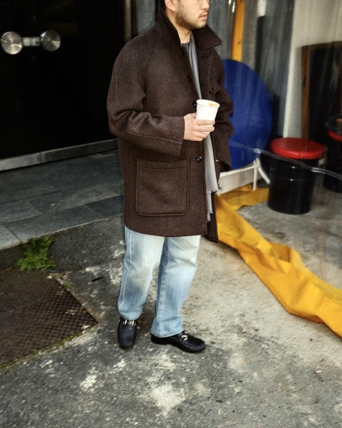 뗄라 멜튼 울 하프코트 상품이미지7