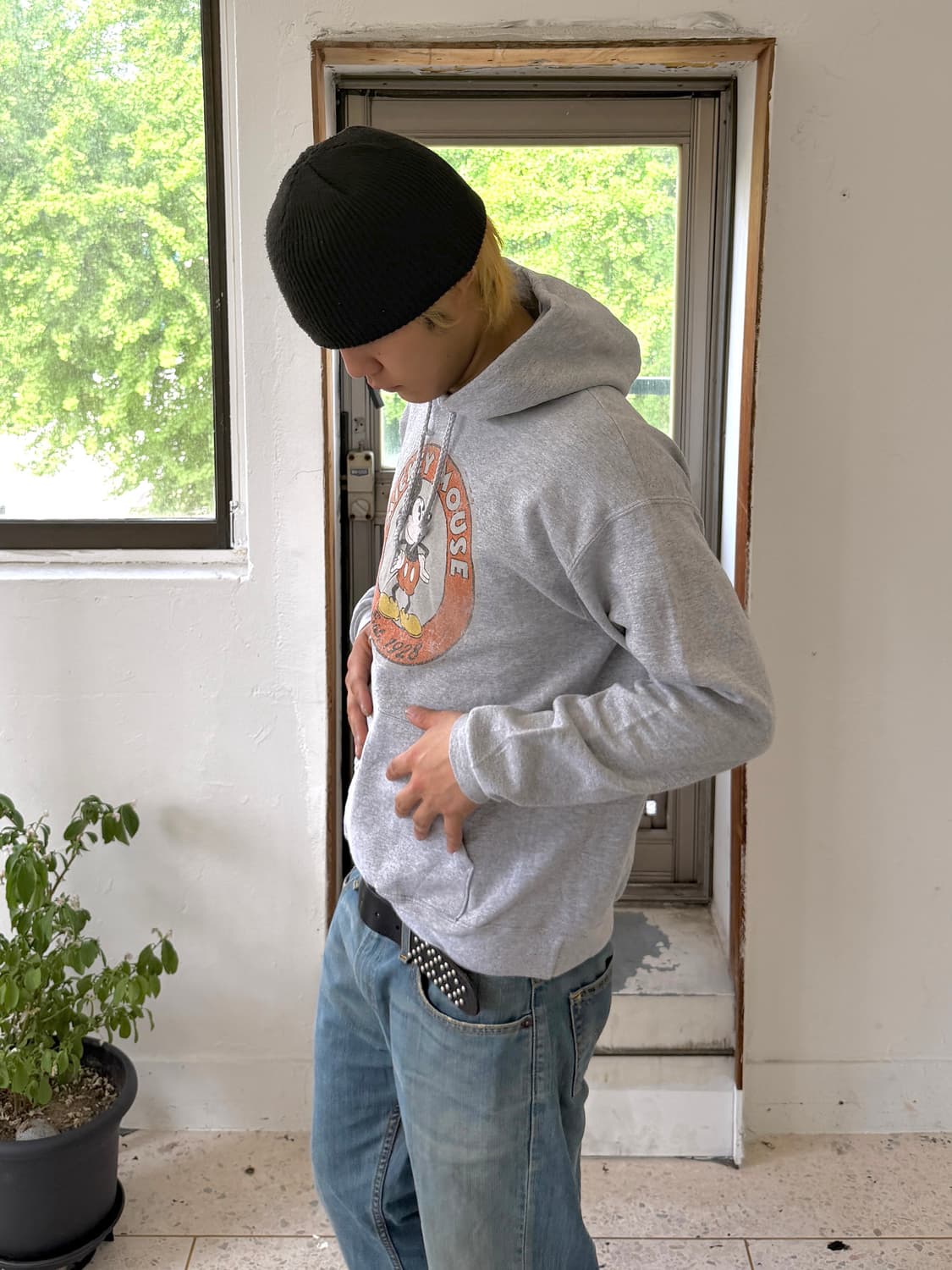 디즈니 미키마우스 후드티 그레이 상품이미지6